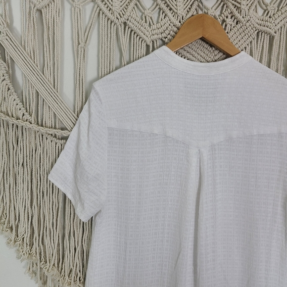 Reformation White Ghana Midi Button Up Dress Size L - Picture 9 of 12